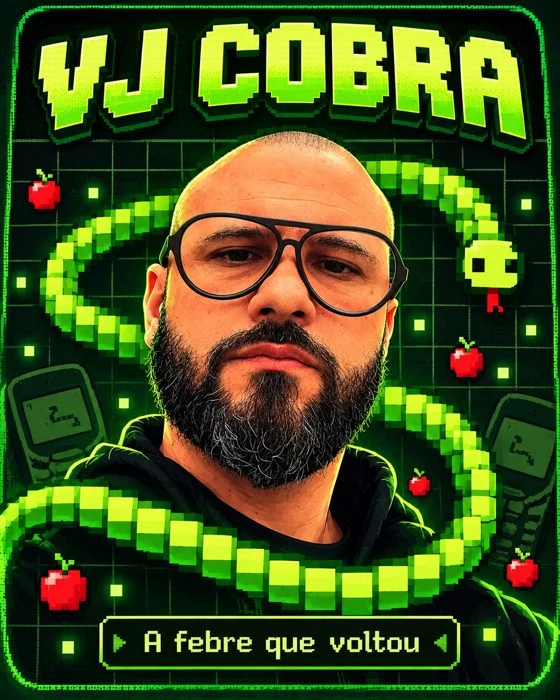Vejota em um universo verde de cobrinhas e pixels